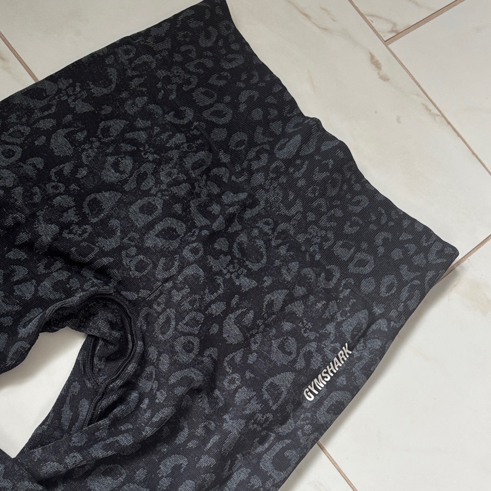 Gymshark Charcoal Leopard Print Leggings Butt-lifting